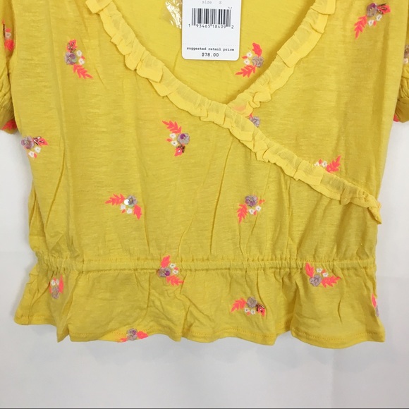 Free People Women's Full Bloom Top Sun Drop S New - Picture 5 of 7